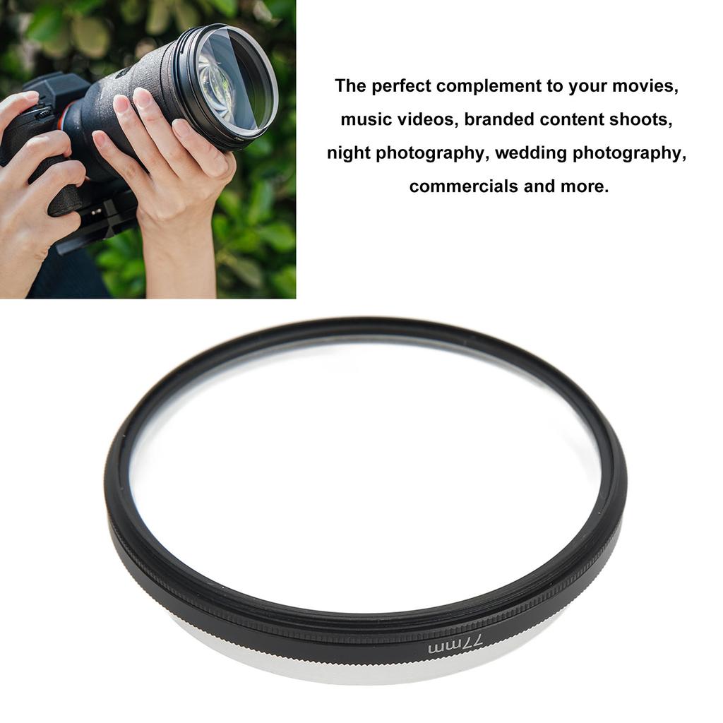 Camera Lens Effect Filter Double Sided Camera Filter 77mm Fractals Photography Prism with Ghost Effect for Selfie Video Shooting