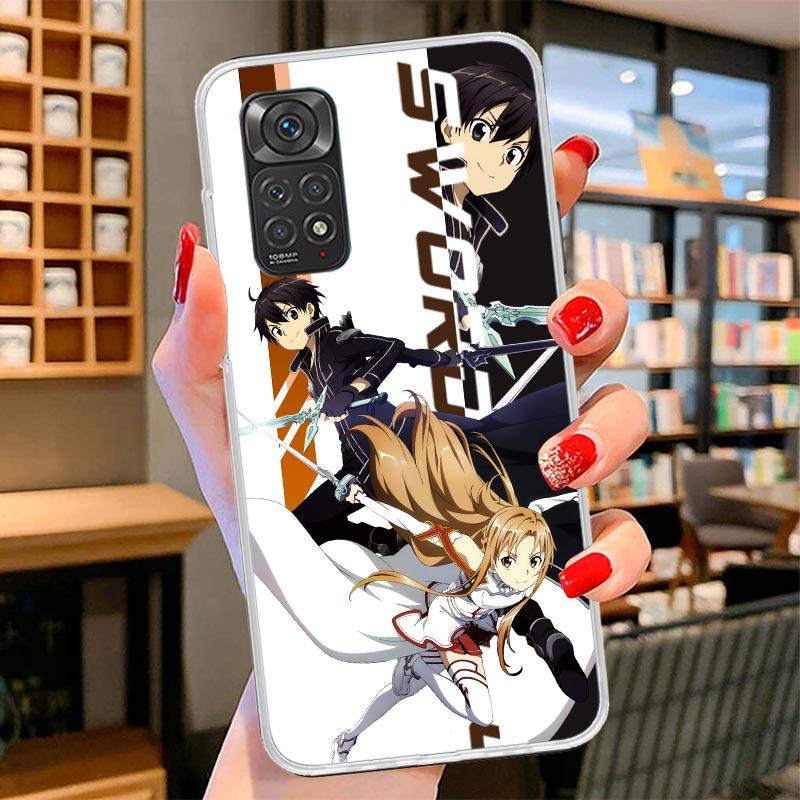 Anime Sword Art Online SAO Cover Phone Case For Xiaomi Redmi Note 15 14 13 12 11 10 Pro Plus 14S 12S 11S 11T 11E 10S Soft Fundas