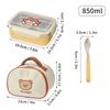 2 Compartment 304 Stainless Steel Bento Lunch Box With Spoon 530/850ML Portable Heatable Food Container For Kids Students School