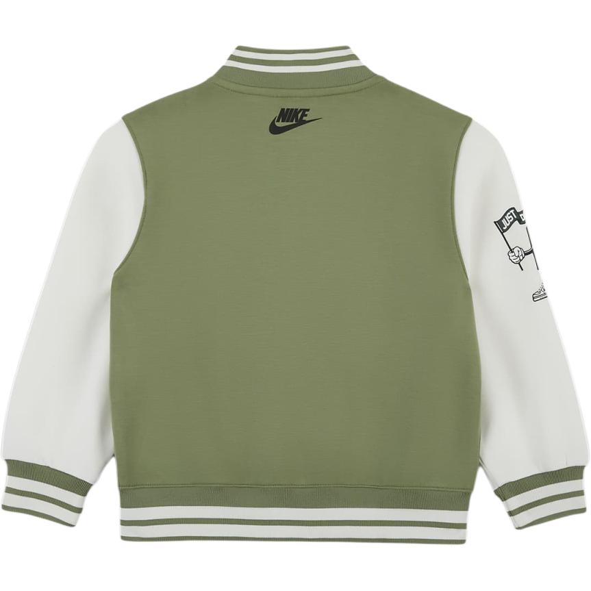 Nike Jacket College Style Baseball Knit Single-Breasted Kids Jackets Oil-Green HQ7953-386