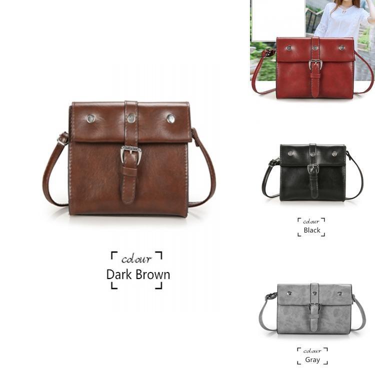 Bag Shoulder Crossbody Handbag Pu Leather Women Flap Chic Square Capacity Large