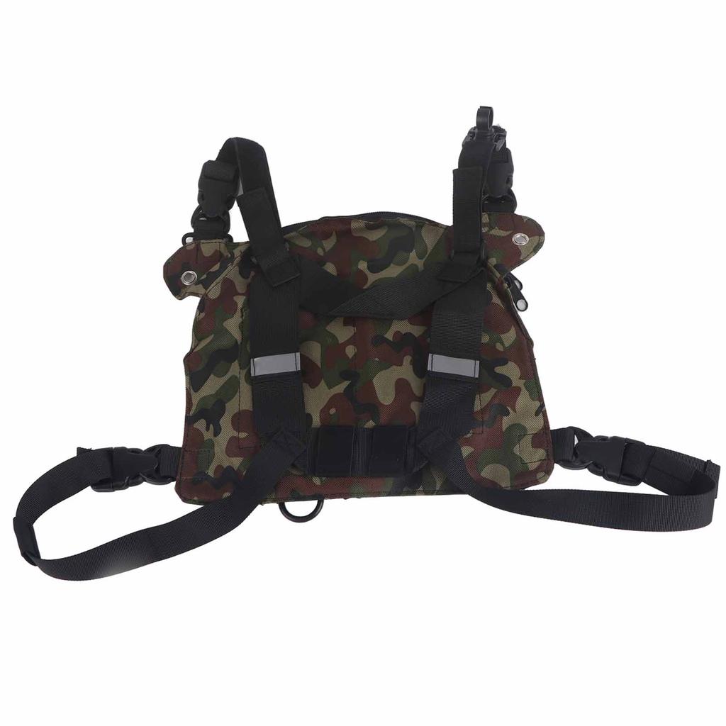 Radio Harness Chest Front Pack Pouch Holster Walkie Talkie Vest Rig Carry Bag OutdoorLight Camouflage