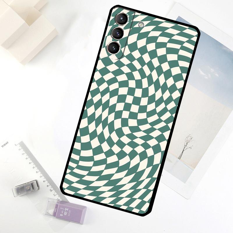 Crazy Checkered Phone Case For Samsung Galaxy S25 FE S20 FE S21 S22 S23 S24 S25 S26 Ultra S10 S25 Plus Cover