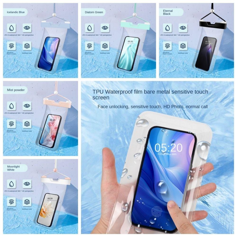 

Прозрачный водонепроницаемый чехол для мобильного телефона IPX8 для плавания, водонепроницаемая сумка для пляжа, дайвинга синий