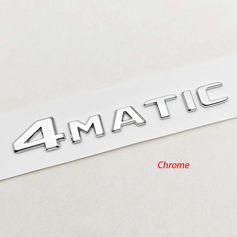 For Mercedes Benz 4MATIC Fender Side Badge Rear Trunk Emblem Decals ABS Car Styling Logo 4 MATIC Auto Sticker Accessories