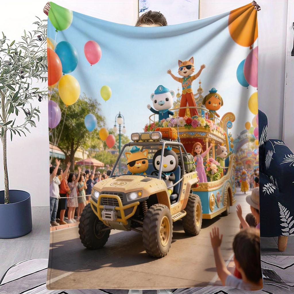 Koc Octonauts Podwodna Przygoda Na Cały Rok Miękki Wygodny Do Łóżka Sypialni Pokoju Studenta Sofy Lunchu Kempingu Dekoracja Pokoju Studenta Prezent