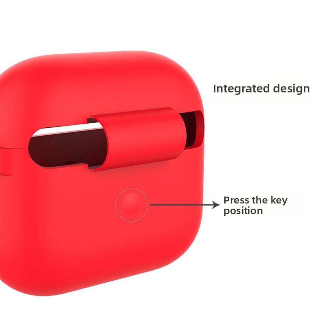 For AirPods 4 Case Silicone Protecive Cover for AirPods 4th Generation Accessories 2024 Solid Color Front LED Visible Skin Cover