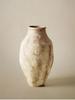Wabi-Sabi Style Unglazed Terracotta Vase with Floral Design for Retro Living Room or Dining Table Decor