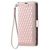 Mote preget rutete PU-lær flip-deksel for Xiaomi/Redmi/OPPO/VIVO/Huawei/Honor Lommebok Kortspor Håndleddsreim Telefondeksel for kvinner