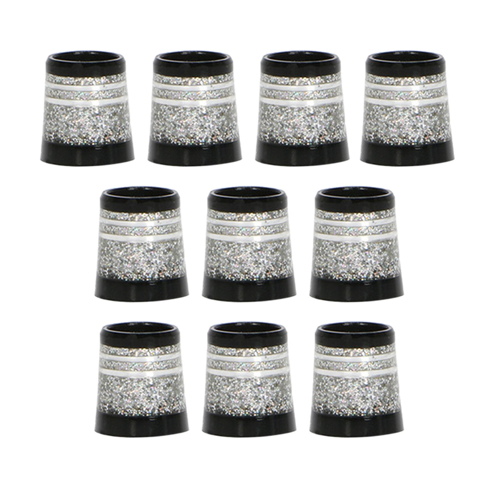 

10x Tapered Golf Iron Ferrules Sleeves Glitter for Tapered Shaft Golf Club Parts срібний