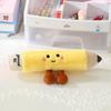Stationery Plush Toy Smiling Kawaii Face Pencil Book Ruler With Legs Humanoid Doll Decor Plushie Birthday Gift