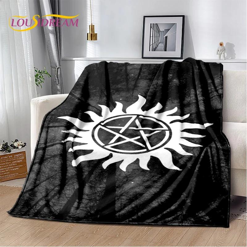 3D SPN Supernatural Zeichen Dean Sam Decke, Weiche Überwurfdecke für Zuhause Schlafzimmer Bett Sofa Picknick Reise Büro Abdeckung Kindergeschenk
