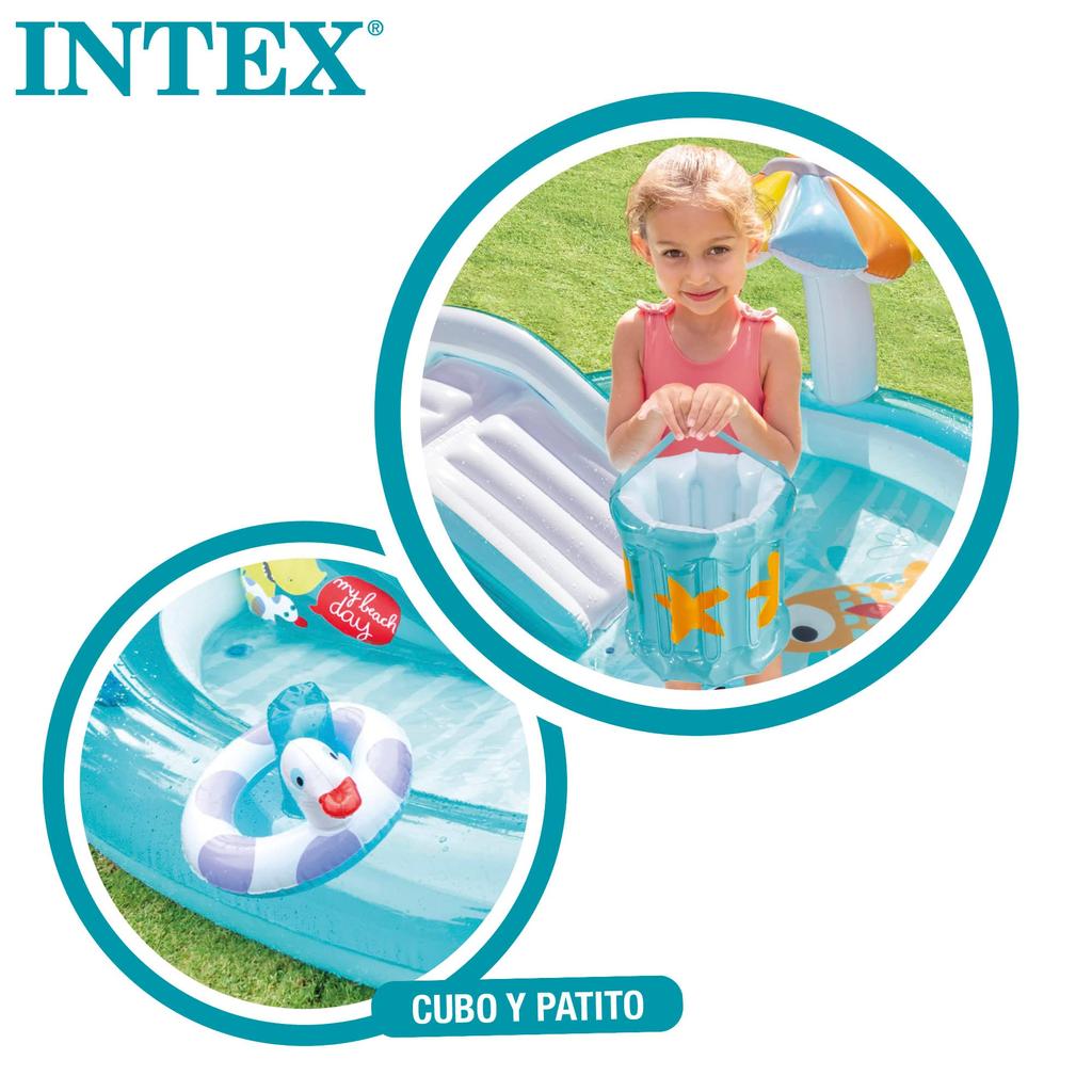INTEX Gator Play Center Pool, Round, Multicolor, 201 x 170 x 84 cm (Official Japanese Product) 57165