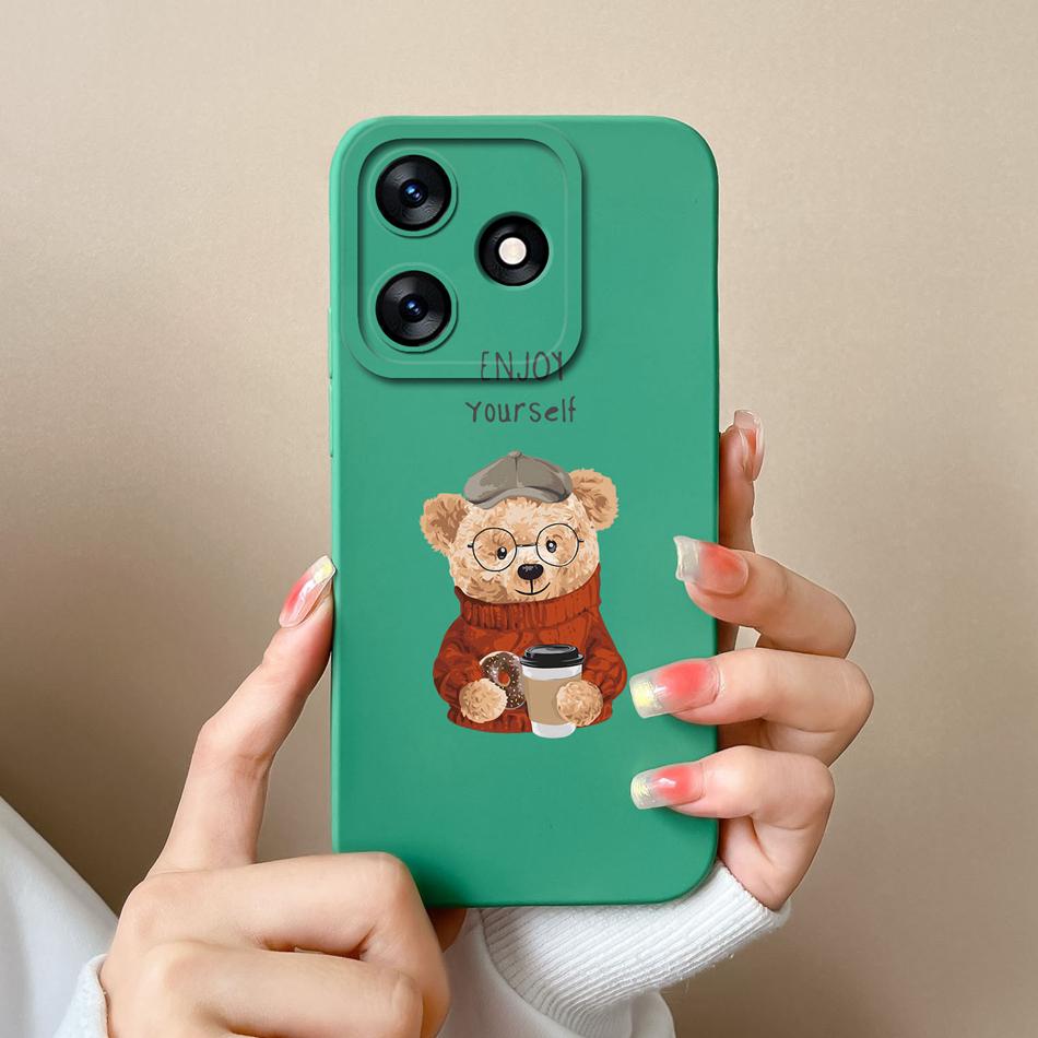 For Tecno Spark 10 Pro 10C Cases Cartoon Liquid Silicone Full Protection Cover For Tecno Spark10 4G 5G 10Pro 10 C Bumper Funda