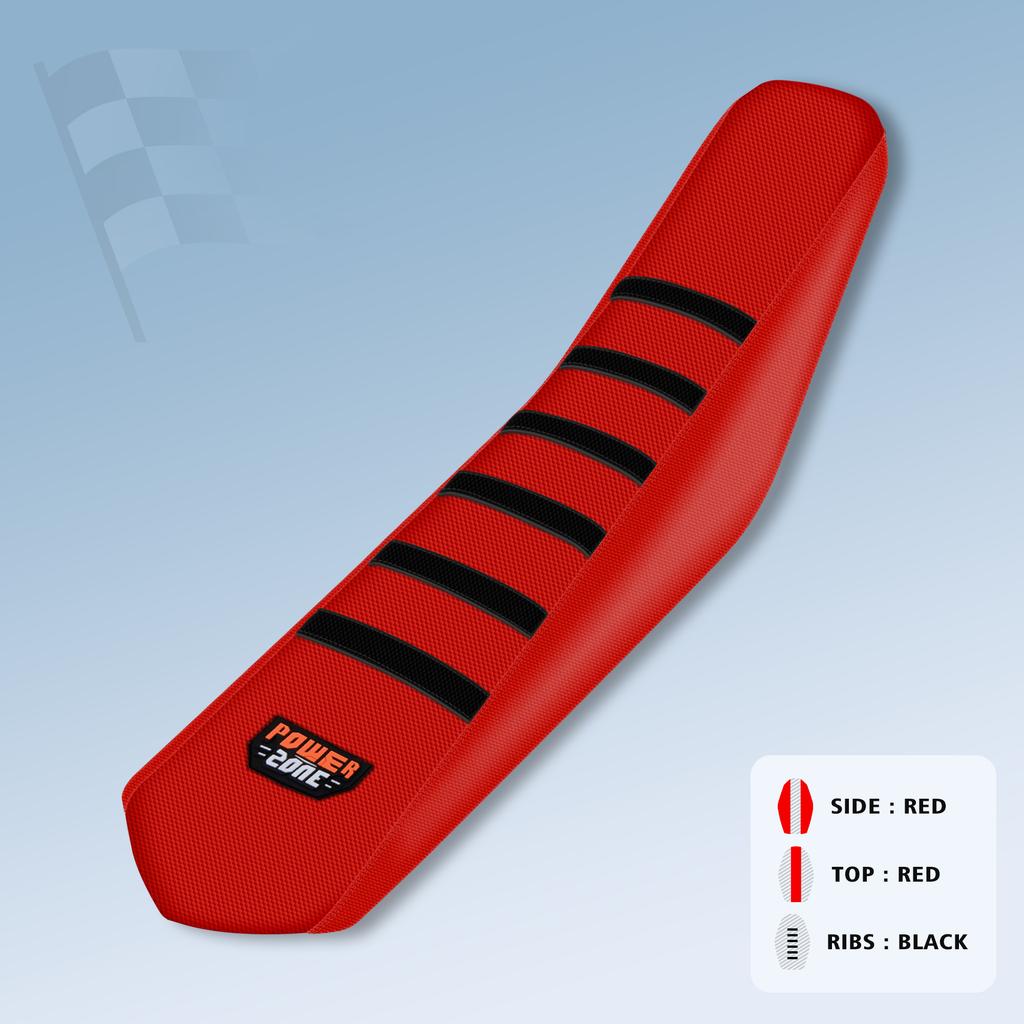 Powerzone Universal Ribbed Seat Covers Soft Motorcycle Dirt Bike Seat Cushion For SXF EXC KXF CRF YZF WR TC TE EC
