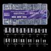 600 Pcs Traceless Transparent Semi-Matte Nail Tips - Thin, Short & Long Frosted False Nail Art Tips