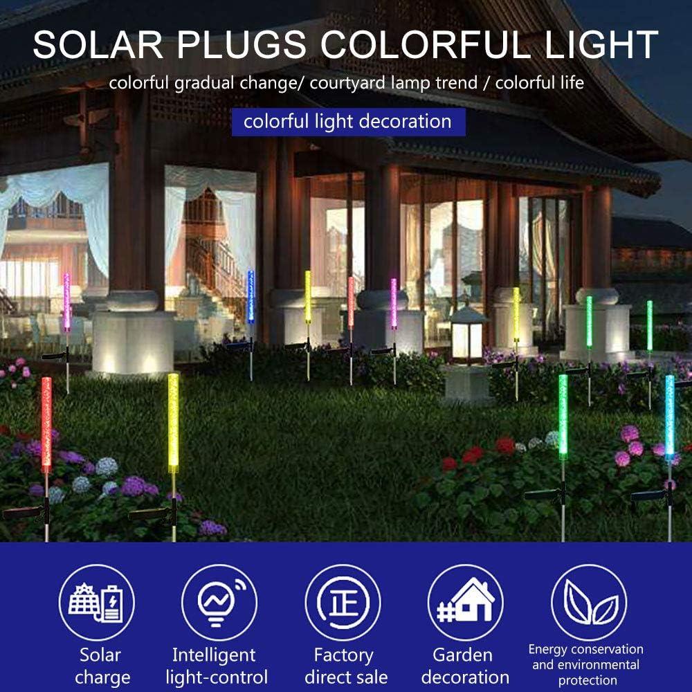 1/2pc Solar Outdoor Color Changing Landscape Path Light Solar Powered Acrylic Bubble Pathway Stake Light For Garden Patio Decor
