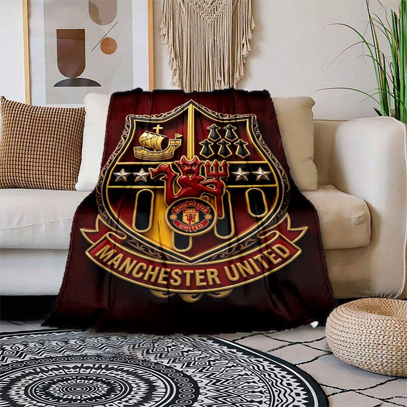 Manchester Crest Artwork Blanket Sofa Blanket Blanket Digital Printing Sheet Office Rest Blanket