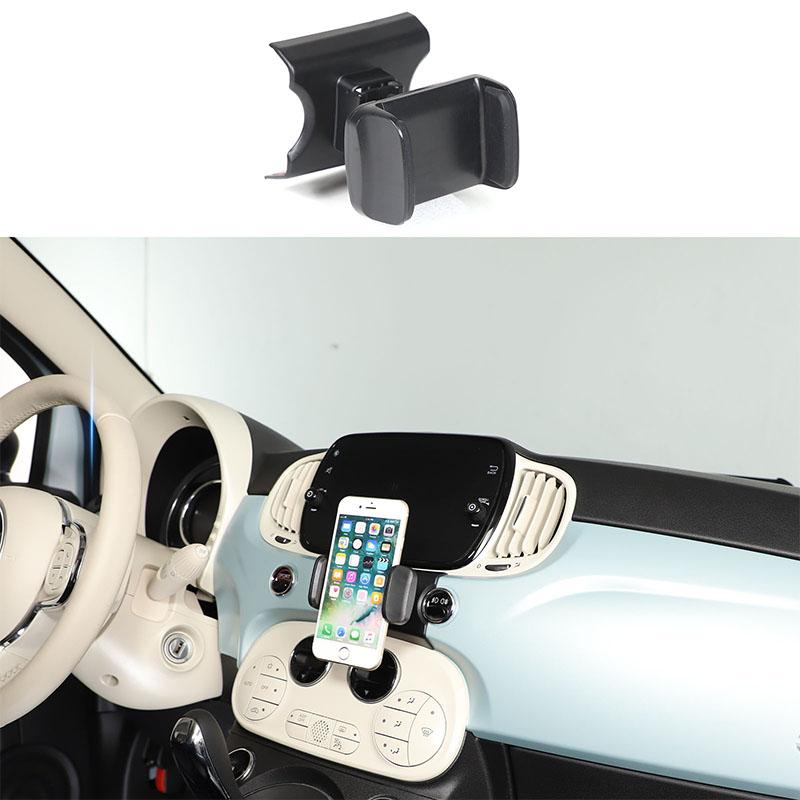 

Car Cup Holder Mobile Phone Holder For Fiat 500 2016-2026 Multi functional GPS Navigation Holder Car Accessories белый