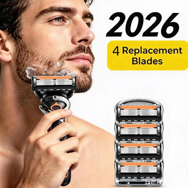 5 Layer Stainless Steel Razor Blade Refills Universal Fit Sharp Smooth Shave Replacements for Men Home Shaving Use