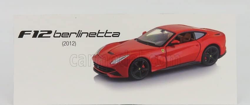 Ferrari F12 Berlinetta 2012 Scale Diecast Model Car with Case 1/43 (Red) [Used]