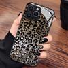 Leopard Print Pattern Glass Material Phone Case For iPhone 17 16 15 14 Pro Max 13 12 11 Pro 17 Air 16E 7 8 Plus XR XS X Cover