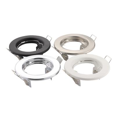 10 peças de luminária embutida de teto LED redonda com recorte de 55 mm, estrutura de montagem, suporte de lâmpada halógena GU10, base de iluminação pontual, acessório de encaixe