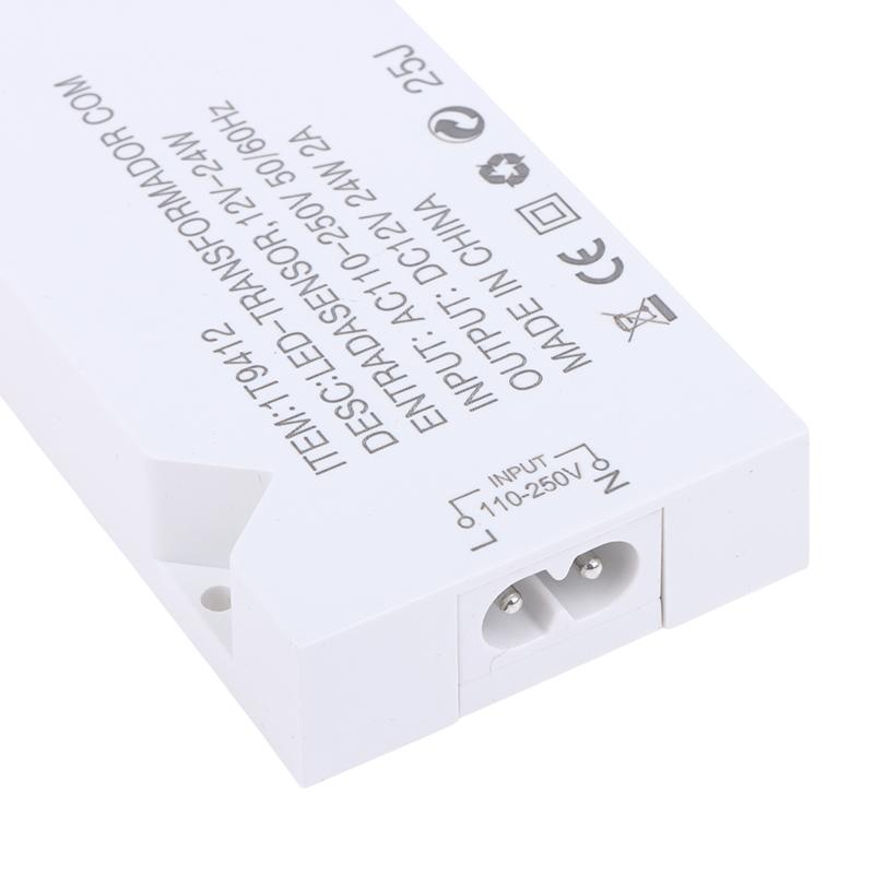 Eu Us Plug Led Lighting Transformer Dc12V 18/24/36W Power Adapter Dupont Port Led Strip Driver Diy Cabinet Closet Shelf Light