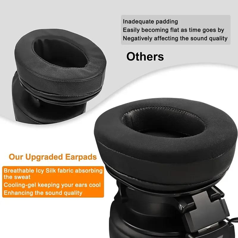 Cooling Gel Replacement Earpad for Audio-Technica ATH M50X/M40X, HyperX Cloud/Alpha Memory Foam Cover Earpads Headphone