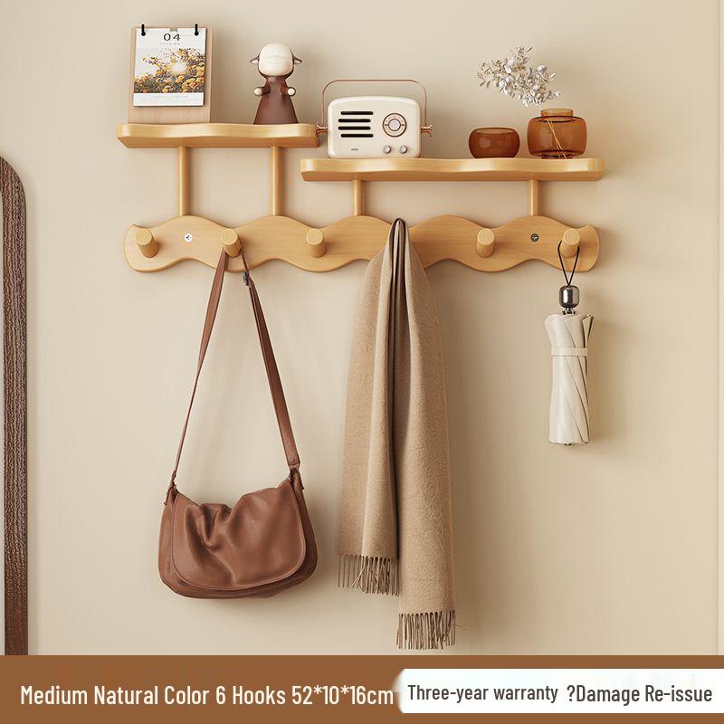 High-Quality Wall-Mounted Entryway Coat Rack with Key Holder and Hanging Hooks for Bags
