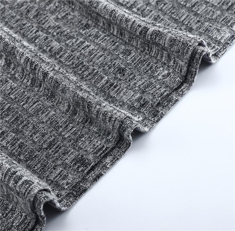 Pánský podzimní/zimní ležérní pletený sportovní pulovr - Mikina s dlouhým rukávem na fitness