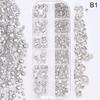 Nail Art 12 Grids Colorful Flatback  Gems Diy Manicure Decor 3D Nail Diamond For Makeup, Nails, And Crafts