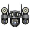 V380 Solar-Powered Outdoor Waterproof Camera with Dual Light and Tri-Screen Bullet & Dome Integration