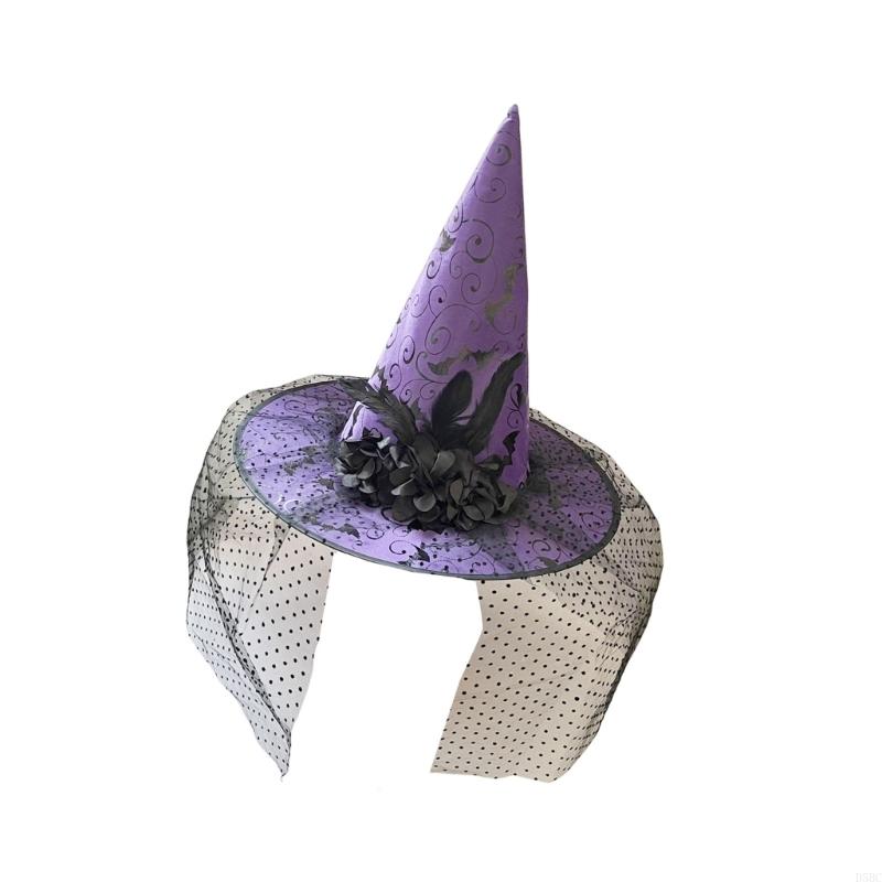Elegant Laces Trimmed Witch Costume Hat For Themed Event And Role Playing