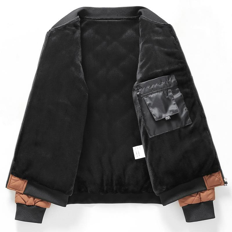 Winter Down Cotton-padded Clothes Casual Men's Down Thickened Baseball Clothes Men's Stand-up Collar Cotton-padded Jacket