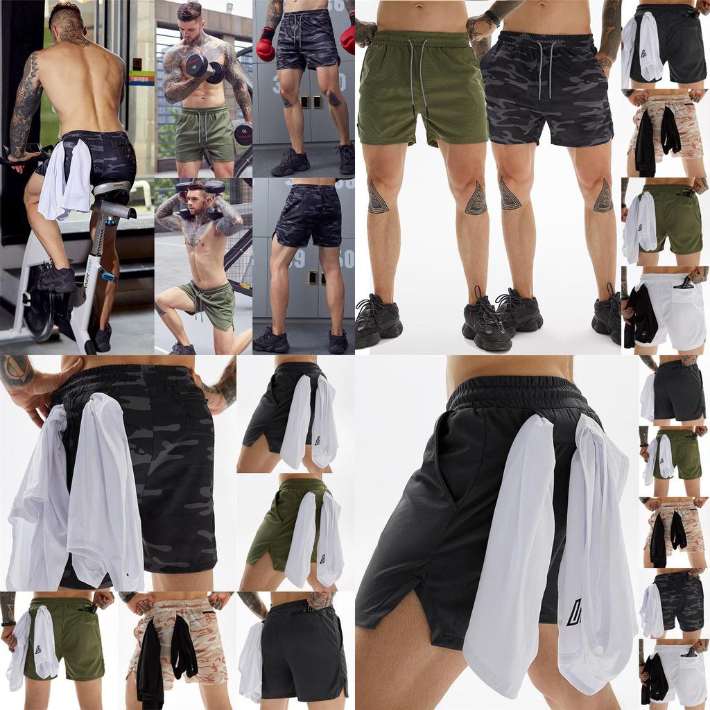 Versatile Men's Gym Sports Training Bodybuilding Workout Running Shorts With Pockets