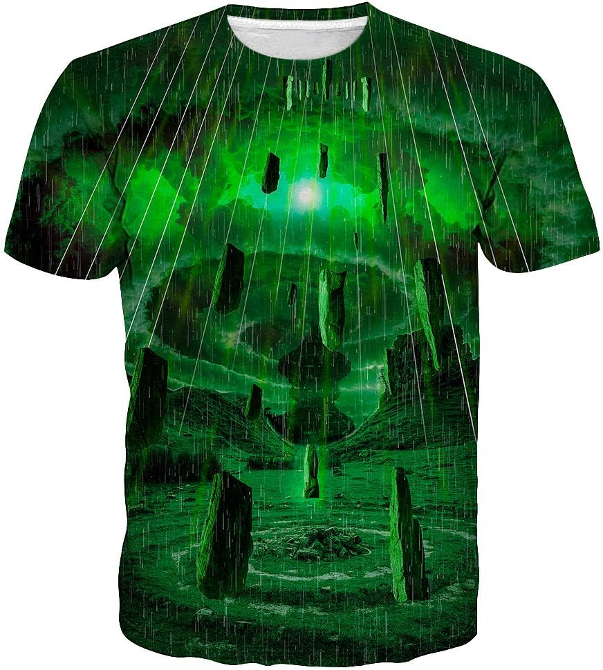 T-shirt Estiva da Uomo in Poliestere 3D Asciugatura Rapida Traspirante Manica Corta T-shirt Casual Colore Tie Dye T-shirt Estiva