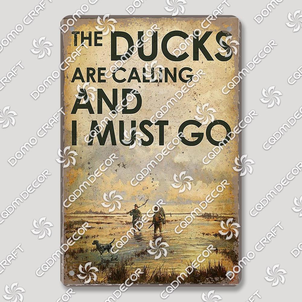 Hunting Metal Tin Signs, Ranger Shotgun Shells Vintage Poster, Retro Duck Elk Bear Metal Plaque, Club Farmhouse Home Wall Decor