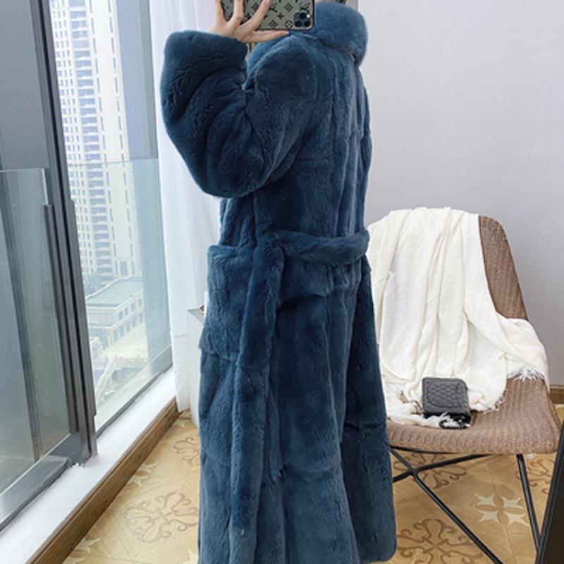New imitation fur coat women's medium and long coat fashion temperament loose large size belly tide