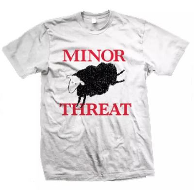 MINOR THREAT  Black Sheep Out Of Step White Tee New Unisex T-Shirt