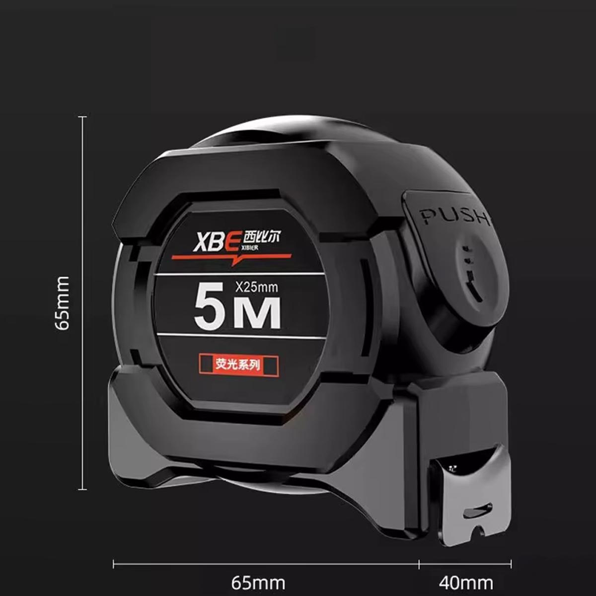 

Оригинальная самоблокирующаяся утолщенная флуоресцентная стальная рулетка 5 м Высокоточная светящаяся рулетка Высокоточный лазер