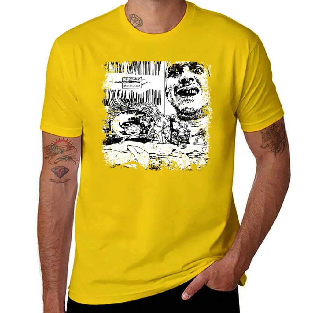 Lil Ugly Mane T-Shirt Ästhetische Kleidung Oversized Oberteile Sublim Herren Grafik-T-Shirts Hip Hop