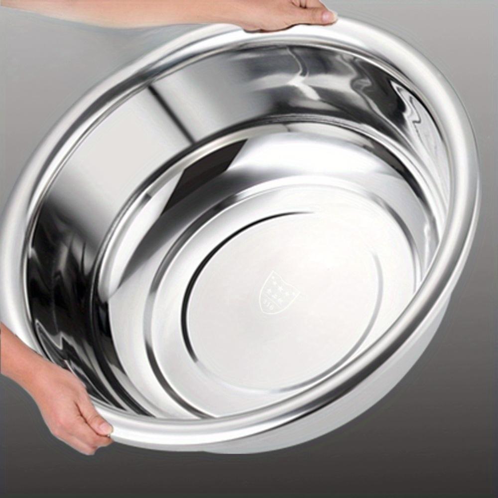 Commercial Stainless Steel Bowl 14" Heavy-Duty Rustproof (1/2PC) | Multi-Use for Cooking/Washing/Dishwashing