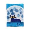 Pete the Cat  Blankets Skateboarding Cat Flannel Funny Breathable Throw Blankets for Coverlet Spring Autumn