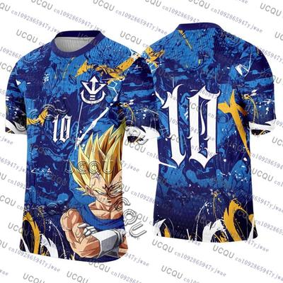 2025Japanese Anime Football Jersey Dragon Ball Men/Women Oversize Tshirt Summer Quick Dry Sport Breathable Bandai Cosplay Tshirt