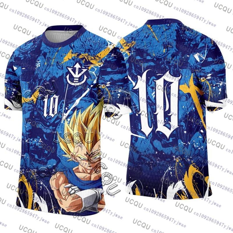 2025Japanese Anime Football Jersey Dragon Ball Men/Women Oversize Tshirt Summer Quick Dry Sport Breathable Bandai Cosplay Tshirt XXS