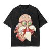 Master Roshi Dragon Ball Printed Tshirt Mens and Womens Washed Tshirt High Quality Vintage Cotton Tshirt Harajuku Tops