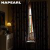 1PC NAPEARL American Style Countryside Colored Printed Curtains 100% Blackout Curtains for Bedroom Living Room Balcony Window for Home Decor