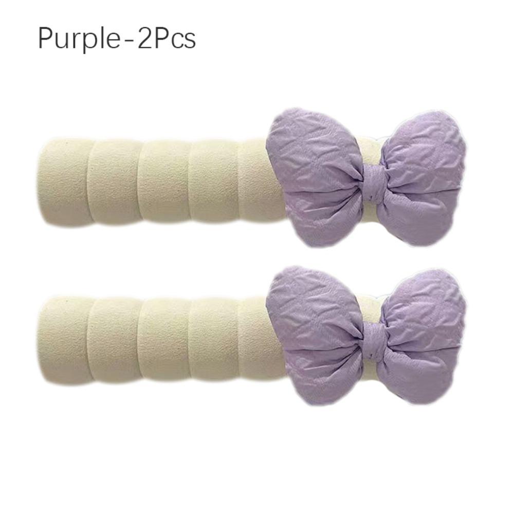 

2Pcs Fashion Bowknot Door Handle Cover Anti-collision Multicolor Handle Protective Cover Anti-Static Doorknob Guard фіолетовий
