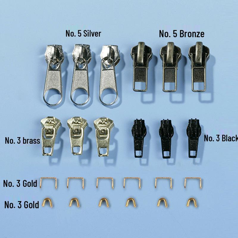 

Cross-Border Exclusive Zipper Repair Kit: Square Insert Pin, U Code Upper Stop, I Code.